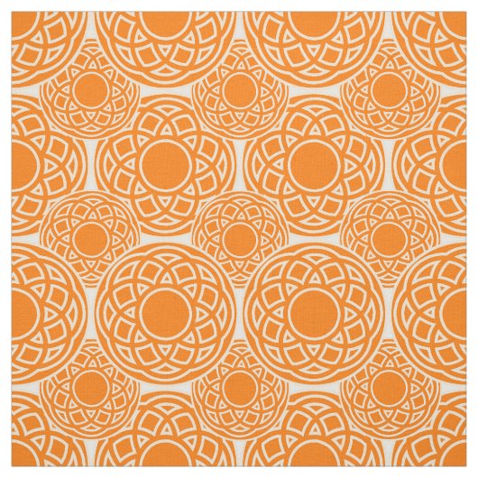 Abstraktes orange geometrisches Muster Stoff (Muster)