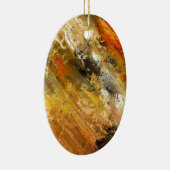 Abstraktes Orange Grunge Design Keramik Ornament (Rechts)