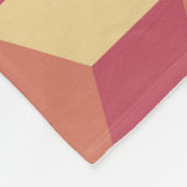 Abstraktes Orange Red Cube Muster Fleecedecke (Ecke)