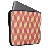 Abstraktes Orange Red Cube Muster Laptopschutzhülle (Vorne Rechts)