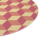 Abstraktes Orange Red Cube Muster Schneidebrett (Ecke)