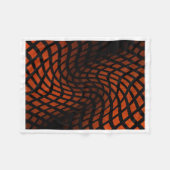 Abstraktes orange-schwarzes geometrisches Muster F Fleecedecke (Vorderseite (Horizontal))