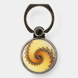 Abstraktes Orange Spiral Fraktal Handy Ring