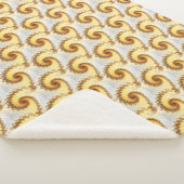 Abstraktes Orange Spiral Fraktal Muster Sherpadecke (3/4)
