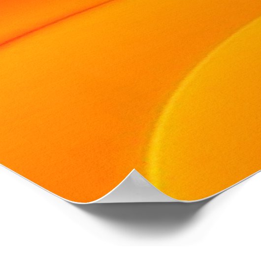 Abstraktes Orange Swirl Poster (Ecke)