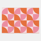 Abstraktes Orange- und Pink-Muster aus der Mitte d Geschenkpapier Set (Vorderseite 3)