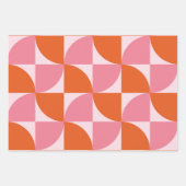Abstraktes Orange- und Pink-Muster aus der Mitte d Geschenkpapier Set (Vorderseite 2)