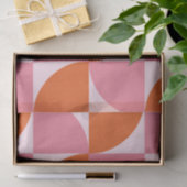 Abstraktes Orange- und Pink-Muster aus der Mitte d Seidenpapier (Geschenk)