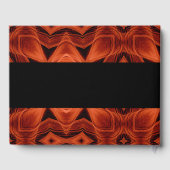 Abstraktes Orangefarbenes Muster Gästebuch (Rückseite)