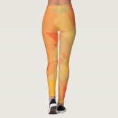 Abstraktes orangefarbenes Muster Leggings (Rückseite)