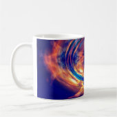 Abstraktes Orangenfeuer Kaffeetasse (Links)