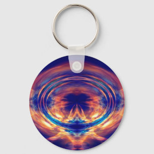 Abstraktes Orangenfeuer Schlüsselanhänger