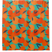 Abstraktes Orangenfruchtmuster Duschvorhang (Vorderseite)