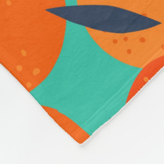 Abstraktes Orangenfruchtmuster Fleecedecke (Ecke)