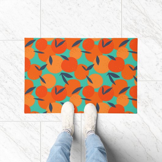 Abstraktes Orangenfruchtmuster Fußmatte (Indoor)