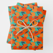 Abstraktes Orangenfruchtmuster Geschenkpapier Set (Beispiel)