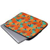 Abstraktes Orangenfruchtmuster Laptopschutzhülle (Vorne Knopf)