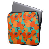 Abstraktes Orangenfruchtmuster Laptopschutzhülle (Vorderseite Links)