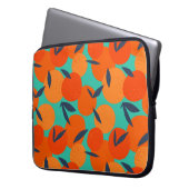 Abstraktes Orangenfruchtmuster Laptopschutzhülle (Vorderseite Links)