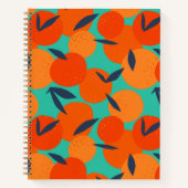 Abstraktes Orangenfruchtmuster Notizblock (Vorderseite)