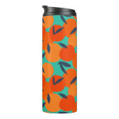 Abstraktes Orangenfruchtmuster Thermosbecher (Nach rechts gedreht)