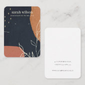 Abstraktes Orangenleaf Visitenkarte (Vorne/Hinten)