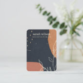 Abstraktes Orangenleaf Visitenkarte (Stehend Vorderseite)