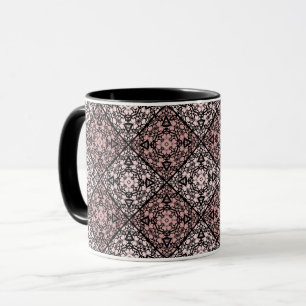 Abstraktes ornamentales dekoratives Dekor braun be Tasse