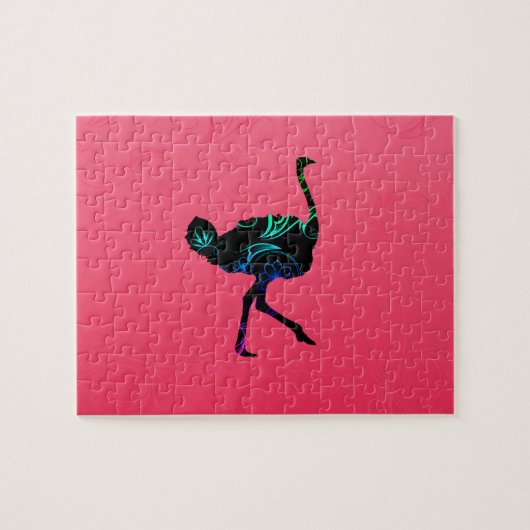 Abstraktes Ostrich Foto Puzzle (Horizontal)