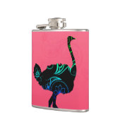 Abstraktes Ostrich-Vinyl eingewickelte Flasche Flachmann (Links)