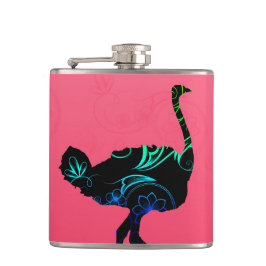 Abstraktes Ostrich-Vinyl eingewickelte Flasche Flachmann