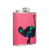 Abstraktes Ostrich-Vinyl eingewickelte Flasche Flachmann (Rechts)