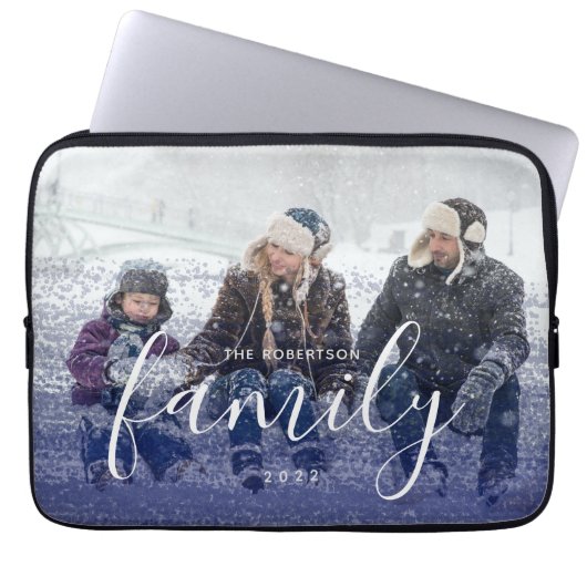 Abstraktes Overlay für benutzerdefinierte Familien Laptopschutzhülle (Vorderseite)
