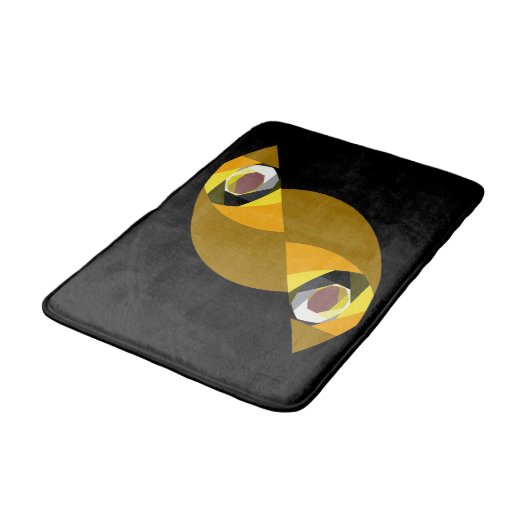 ABSTRAKTES OWL BADEMATTE (Schrägansicht)