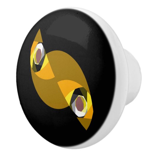 ABSTRAKTES OWL KERAMIKKNAUF (Rechts)