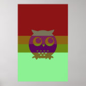 Abstraktes Owl Poster (Vorne)