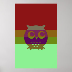 Abstraktes Owl Poster