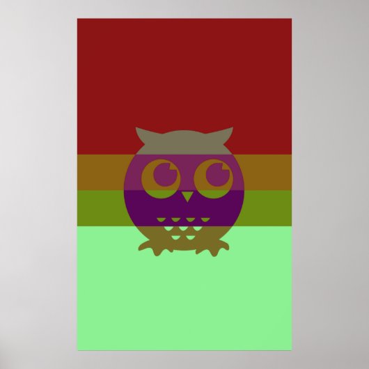 Abstraktes Owl Poster (Vorne)
