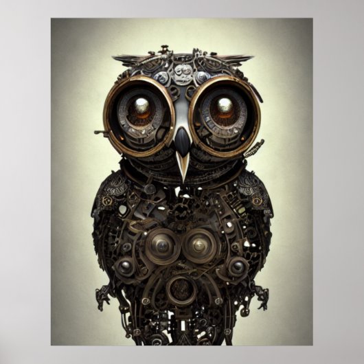 Abstraktes Owl Poster (Vorne)