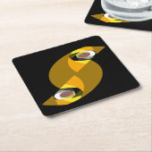 ABSTRAKTES OWL RECHTECKIGER PAPPUNTERSETZER (angewinkelt)