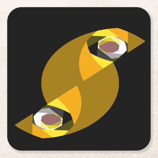 ABSTRAKTES OWL RECHTECKIGER PAPPUNTERSETZER (Vorderseite)