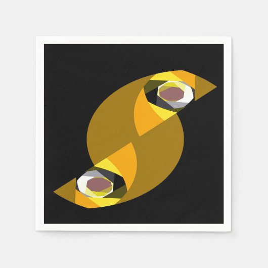 ABSTRAKTES OWL SERVIETTE (Vorderseite)