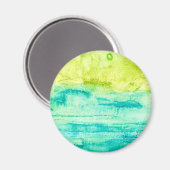 Abstraktes Ozean-Aquarell Magnet (Vorderseite/Rückseite)