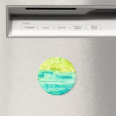 Abstraktes Ozean-Aquarell Magnet (In Situ (Geschirrspüler))