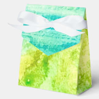 Abstraktes Ozean Grün Blau Aquarell-Gemälde  Geschenkschachtel