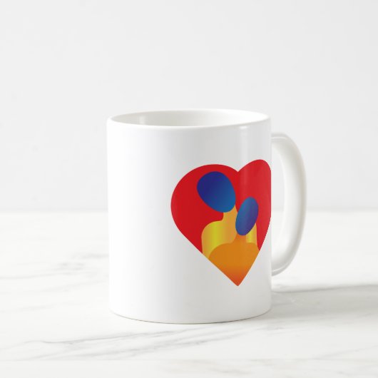 Abstraktes Paar Kaffeetasse (VorderseiteRechts)