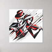 Abstraktes Paar mit Violine Leinwanddruck (Vorderseite)