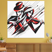 Abstraktes Paar mit Violine Leinwanddruck (Insitu (Wohnzimmer))