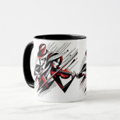 Abstraktes Paar mit Violine Tasse (Vorderseite Links)