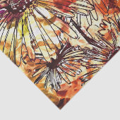 Abstraktes Paint Daub Sonnenblumenmuster Seidenpapier (Ausschnitt)